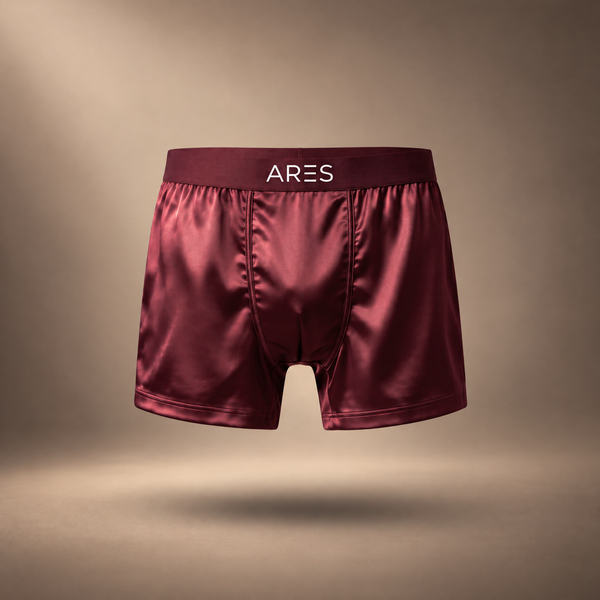Ares Silk Boxers | All-Day Comfort (Burgundy Edition)
